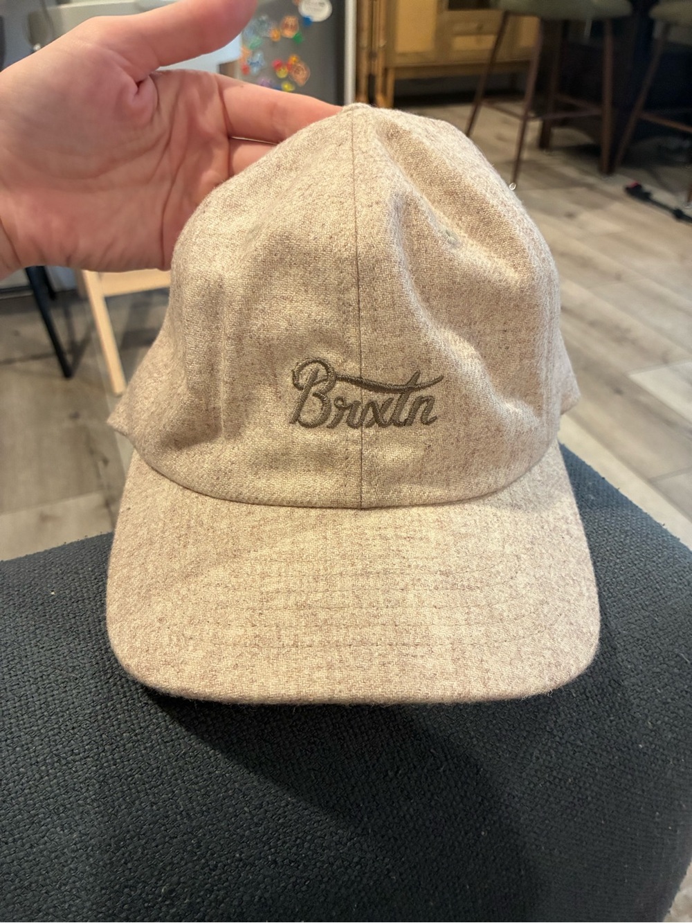 Brixton Tan Script Logo Baseball Cap